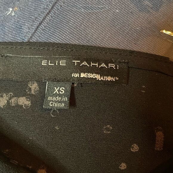 Ellie Tahari Sexy Body Hugging Dress w/ Functional Zippers & Net V Neck - Picture 10 of 12